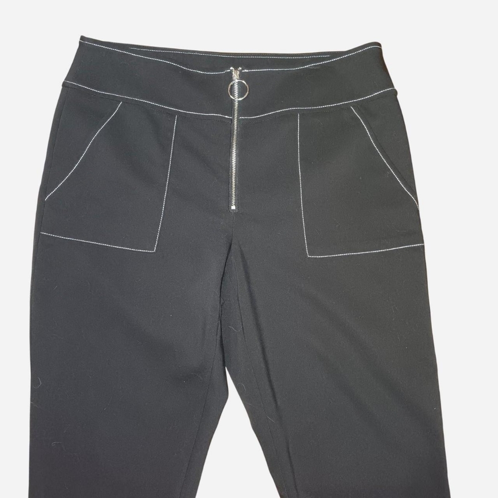 black skinny/straight leg and high rise pants - Picture 3 of 4